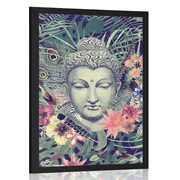 POSTER BUDDHA ON AN EXOTIC BACKGROUND - FENG SHUI - POSTERS
