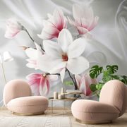 SELF ADHESIVE WALLPAPER WHITE MAGNOLIA - SELF-ADHESIVE WALLPAPERS - WALLPAPERS