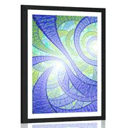 POSTER WITH MOUNT FRACTAL ABSTRACTION - ABSTRACT AND PATTERNED - POSTERS