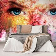 SELF ADHESIVE WALLPAPER BLUE EYES WITH ABSTRACT ELEMENTS - SELF-ADHESIVE WALLPAPERS - WALLPAPERS