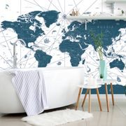 SELF ADHESIVE WALLPAPER BLUE MAP - SELF-ADHESIVE WALLPAPERS - WALLPAPERS