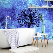 TAPETA STROM ŽIVOTA NA MODRÉM POZADÍ - TAPETY FENG SHUI - TAPETY