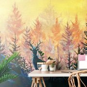 SELF ADHESIVE WALLPAPER ARTISTIC FOREST PAINTING - SELF-ADHESIVE WALLPAPERS - WALLPAPERS