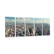 5-PIECE CANVAS PRINT VIEW OF THE CHARMING CENTER OF NEW YORK CITY - PICTURES OF CITIES - PICTURES