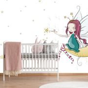 WALLPAPER MAGICAL FAIRY ON THE MOON - CHILDRENS WALLPAPERS - WALLPAPERS