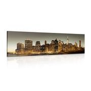 CANVAS PRINT NEW YORK CITY AT NIGHT - PICTURES OF CITIES - PICTURES