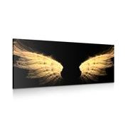 CANVAS PRINT GOLDEN ANGEL WINGS - PICTURES OF ANGELS - PICTURES