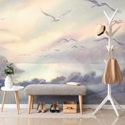 SELF ADHESIVE WALLPAPER BIRDS FLYING OVER THE LANDSCAPE - SELF-ADHESIVE WALLPAPERS - WALLPAPERS