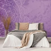 WALLPAPER PURPLE ARABESQUE ON AN ABSTRACT BACKGROUND - WALLPAPERS FENG SHUI - WALLPAPERS