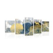 5-PIECE CANVAS PRINT WONDERLAND - ABSTRACT PICTURES - PICTURES