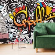 SELF ADHESIVE WALLPAPER COLORFUL GRAFFITI - SELF-ADHESIVE WALLPAPERS - WALLPAPERS