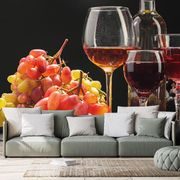 SELF ADHESIVE WALL MURAL WINE WITH GRAPES - SELF-ADHESIVE WALLPAPERS - WALLPAPERS