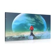 CANVAS PRINT MAN ON TOP OF THE MOUNTAIN - PICTURES OF PEOPLE - PICTURES