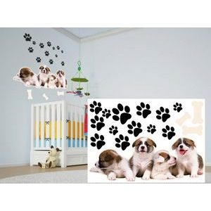 DECORATIVE WALL STICKERS PUPPIES - FOR CHILDREN - STICKERS