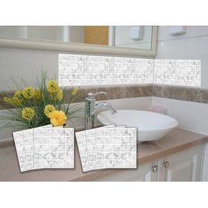 TILE STICKERS WHITE MARBLE - TILE STICKERS - STICKERS