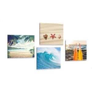 CANVAS PRINT SET HOLIDAY BY THE SEA - SET OF PICTURES - PICTURES