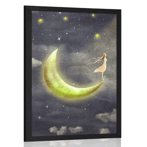 POSTER GIRL ON THE MOON - FAIRYTALE CREATURES - POSTERS