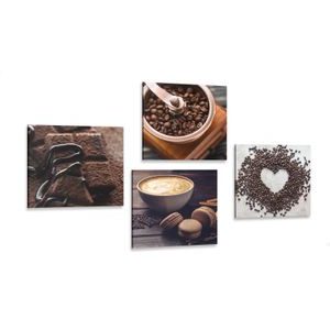 CANVAS PRINT SET FOR COFFEE LOVERS - SET OF PICTURES - PICTURES