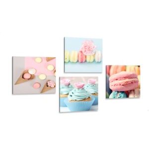 CANVAS PRINT SET SWEET INDULGANCE - SET OF PICTURES - PICTURES