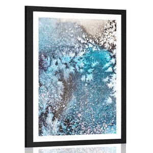 POSTER WITH MOUNT ABSTRACTION FROM WATERCOLOR COLORS - ABSTRACT AND PATTERNED - POSTERS