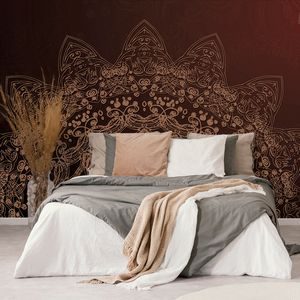 TAPÉTA MODERN MANDALA ELEMEK A BARNA ÁRNYALATAIBAN - FENG SHUI TAPÉTÁK - TAPÉTÁK