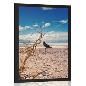 POSTER CROW IN A DRY LANDSCAPE - NATURE - POSTERS