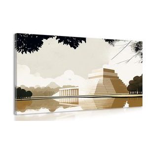 CANVAS PRINT MAYAN PYRAMID - PICTURES OF NATURE AND LANDSCAPE - PICTURES