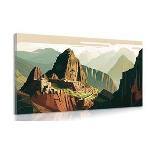 CANVAS PRINT WONDERFUL MACHU PICCHU - PICTURES MOUNTAINS - PICTURES