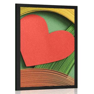 POSTER HEART WITH AN ABSTRACT BACKGROUND - POSTERS FOR CHILDREN ROOM - POSTERS