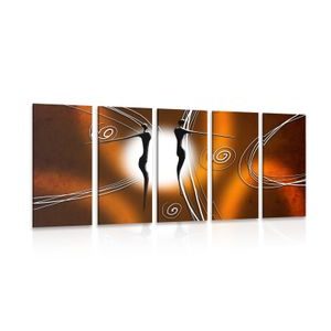 5-PIECE CANVAS PRINT ETHNO LOVE - ABSTRACT PICTURES - PICTURES