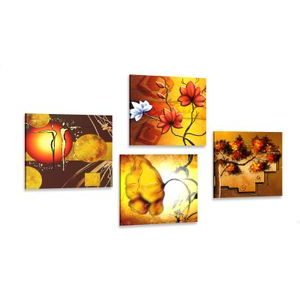 CANVAS PRINT SET IN ETHNO STYLE - SET OF PICTURES - PICTURES