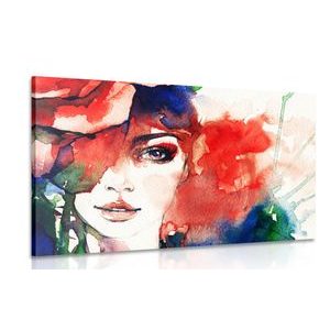 CANVAS PRINT ABSTRACT PORTRAIT OF A WOMAN - PICTURES OF WOMEN - PICTURES