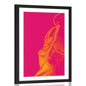 POSTER WITH MOUNT RADIANT SILHOUETTE OF A WOMAN - WOMEN - POSTERS