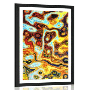 POSTER WITH MOUNT COLORED ABSTRACTION - ABSTRACT AND PATTERNED - POSTERS