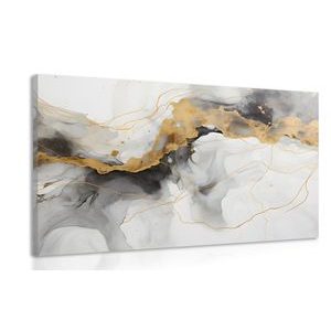 CANVAS PRINT WHITE-GRAY MARBLE - MARBLE PICTURES - PICTURES