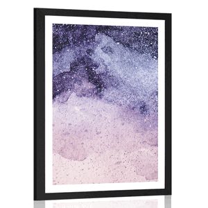 POSTER WITH MOUNT ABSTRACTION OF THE NIGHT SKY - ABSTRACT AND PATTERNED - POSTERS