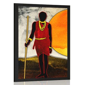 POSTER AFRICAN HUNTER - ABSTRACT AND PATTERNED - POSTERS