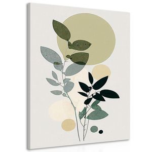 CANVAS PRINT PLANTS IN BOHO DESIGN - PICTURES OF TREES AND LEAVES - PICTURES