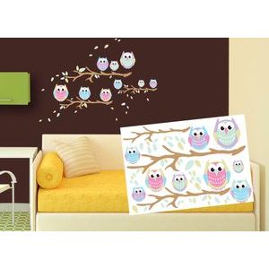 DECORATIVE WALL STICKERS OWLS - FOR CHILDREN - STICKERS