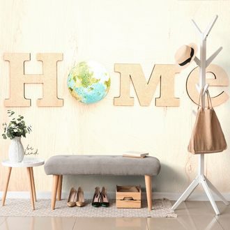 SELF ADHESIVE WALLPAPER WITH THE INSCRIPTION ECO HOME - SELF-ADHESIVE WALLPAPERS - WALLPAPERS