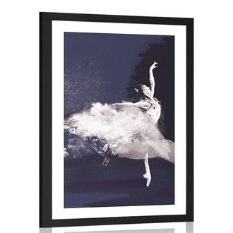 POSTER WITH MOUNT PASSIONATE DANCE OF A BALLERINA - MOTIFS FROM OUR WORKSHOP - POSTERS