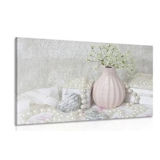 CANVAS PRINT LUXURIOUS SHABBY CHIC STILL LIFE - VINTAGE AND RETRO PICTURES - PICTURES