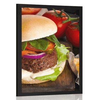 POSTER AMERICAN HAMBURGER - WITH A KITCHEN MOTIF - POSTERS