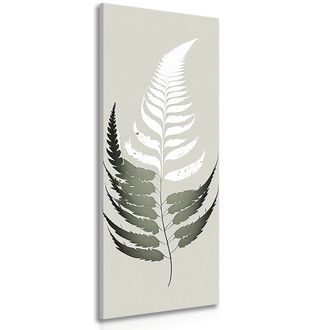 CANVAS PRINT STYLISH FERN LEAF - PICTURES OF TREES AND LEAVES - PICTURES