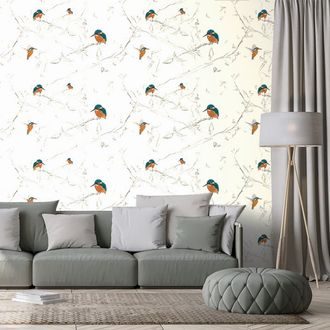 SELF ADHESIVE WALLPAPER BIRDS IN THE THICKET - SELF-ADHESIVE WALLPAPERS - WALLPAPERS