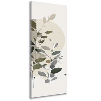CANVAS PRINT BOHO PLANTS WITH A PATTERN - PICTURES OF TREES AND LEAVES - PICTURES
