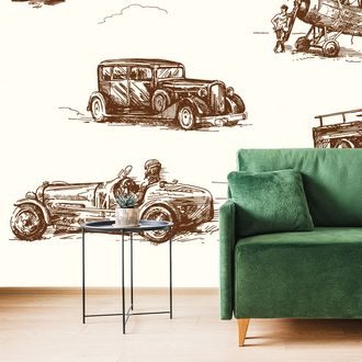 SELF ADHESIVE WALLPAPER RETRO MEANS OF TRANSPORT - SELF-ADHESIVE WALLPAPERS - WALLPAPERS