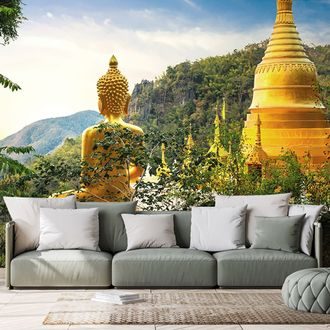 SELF ADHESIVE WALLPAPER VIEW OF THE GOLDEN BUDDHA - SELF-ADHESIVE WALLPAPERS - WALLPAPERS