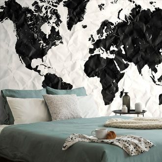 SELF ADHESIVE WALLPAPER MAP ON AN INTERESTING BACKGROUND - SELF-ADHESIVE WALLPAPERS - WALLPAPERS