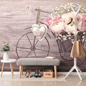 SELF ADHESIVE WALL MURAL FLOWERS IN A VINTAGE VASE - SELF-ADHESIVE WALLPAPERS - WALLPAPERS